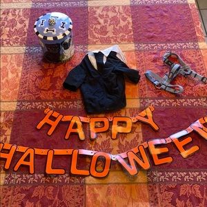 Men-in-black dog costume